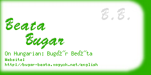 beata bugar business card